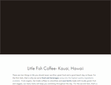 Tablet Screenshot of littlefishcoffee.com